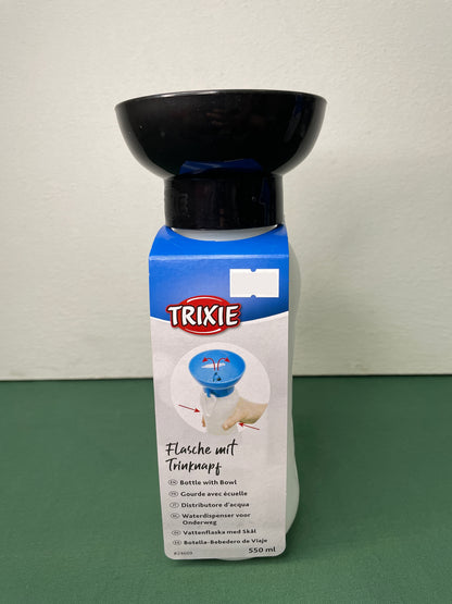 Trixie - Bottiglia con Ciotola per l'acqua da viaggio per cani 550ml