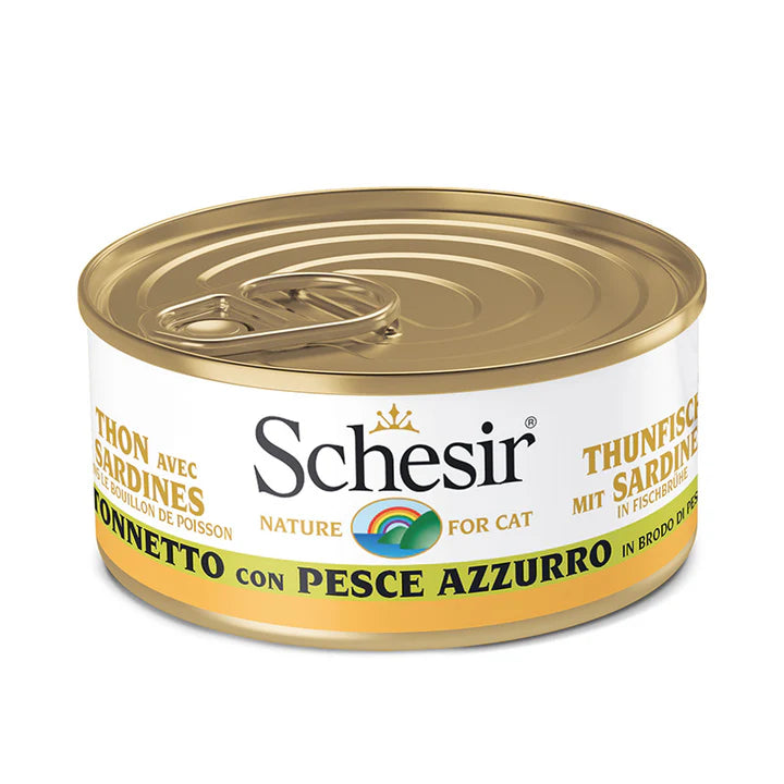 Schesir - Lattina di Umido in Brodo di Cottura per Gatti Adulti 70g