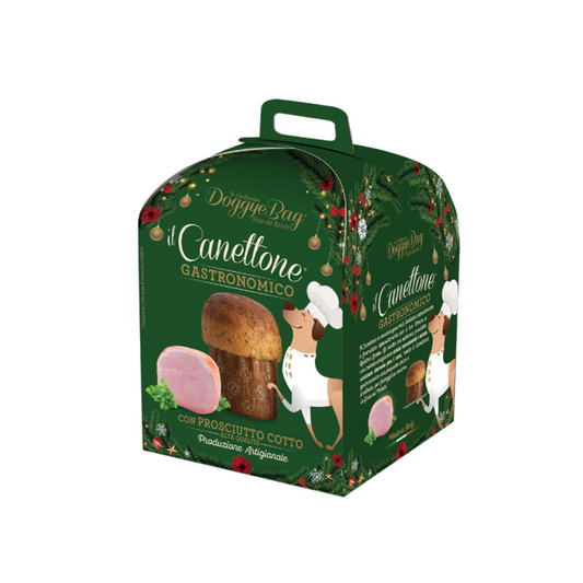 panettone per cani, panettone gastronomico cane, Doggye Bag Canettone, panettone salato per cani, dolci natalizi per cani, snack di Natale per cani, regalo Natale cani, dolcetti di Natale per cani