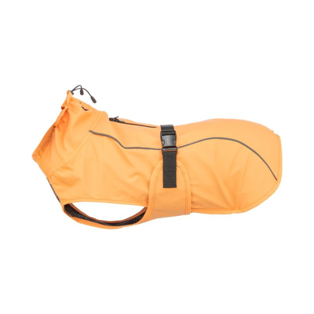 impermeabile cane Trixie, Trixie Vimy arancione, impermeabile per cani arancione, cappottino impermeabile cane, impermeabile cane antivento, Trixie impermeabile cane, cappotto pioggia cane, giacca impermeabile cane, impermeabile cane con pettorina, impermeabile cane con parti riflettenti, cappottino cane Trixie Vimy, abbigliamento cane pioggia, impermeabile cane regolabile
