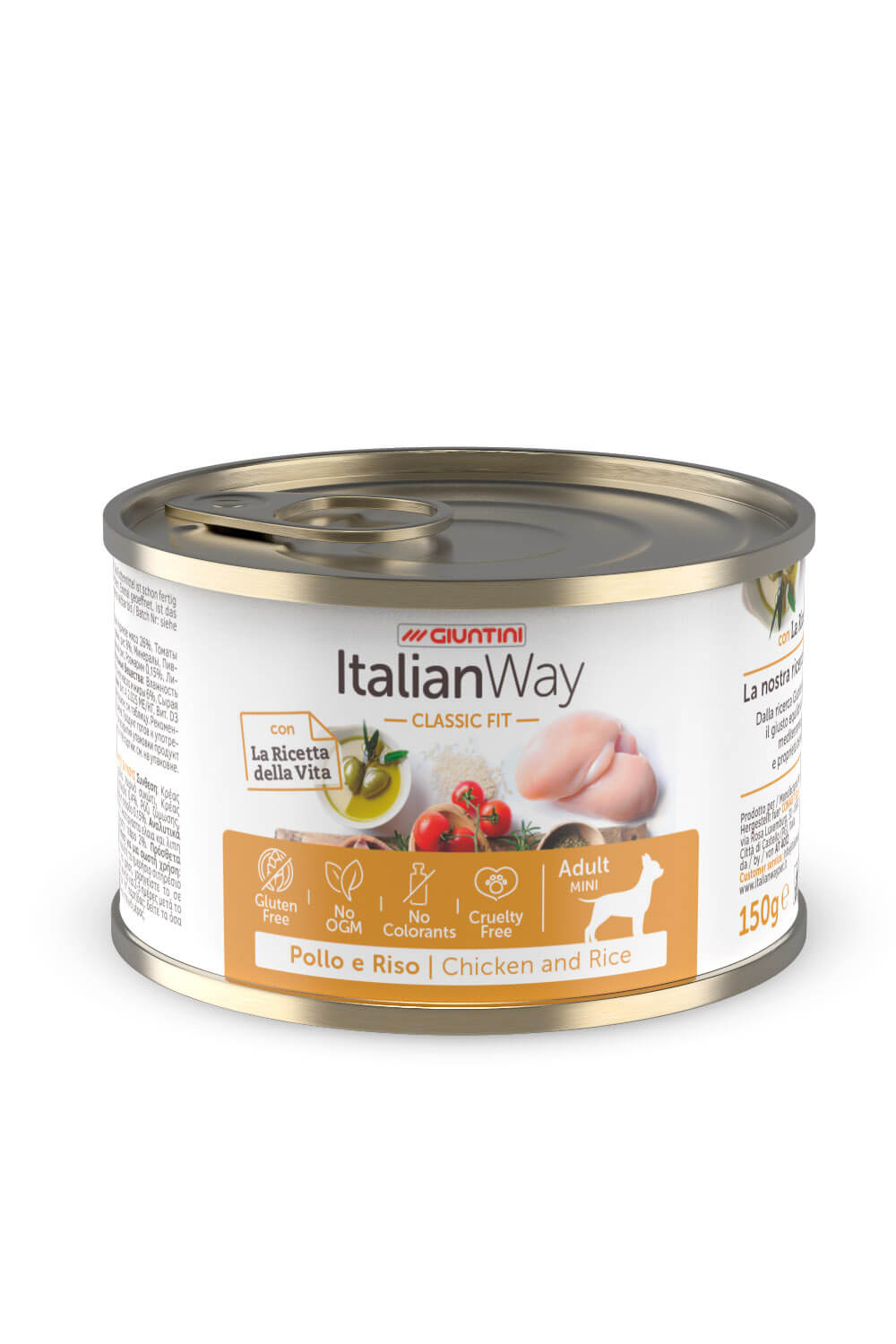 ItalianWay - Lattina di Umido Completo Senza Glutine per Cani Adulti Classic 150g