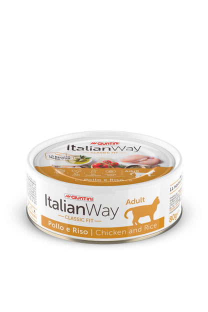 ItalianWay - Lattine di Umido Completo Senza Glutine per Gatti Adulti 80g