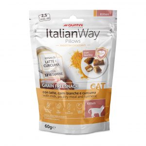 ItalianWay - Snack Fagottini Croccanti Grain Free per Gatti Pillows Senza Cereali 60g