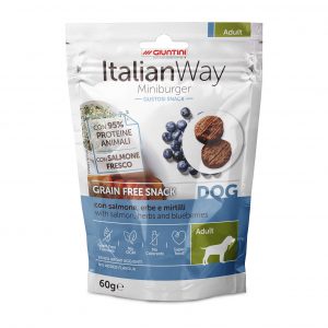 ItalianWay - Snack Grain Free per Cani Mini Burger Senza Cereali 60g