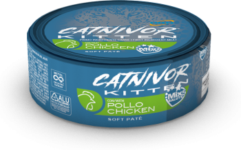 Catnivor - Alimento Umido Completo per Gatti Cuccioli in Soft Patè DNR Kitten 80g