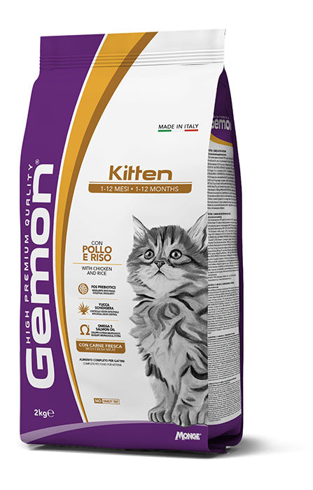 Gemon - Crocchette per Gatti Cuccioli con Carne Fresca Kitten 2Kg