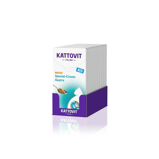 Kattovit Gastro Cream, snack cremoso per gatti, snack digestivo gatto, crema gastrointestinale gatti, stick crema Kattovit, snack funzionale gatto digestione