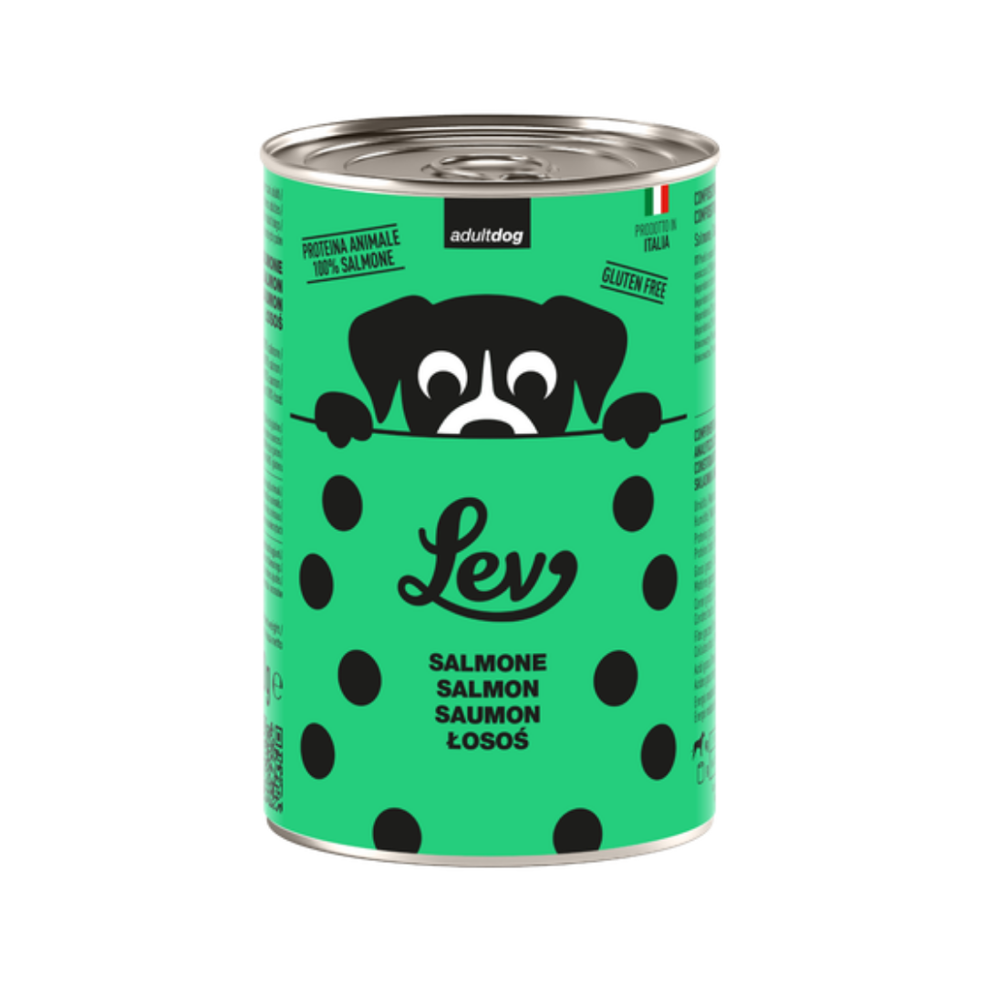 Lev umido cane 400g, alimento umido completo cane, cibo umido cane italiano, umido cane senza glutine, alimento cane 100 proteine animali, umido cane senza conservanti, cibo cane senza coloranti, alimento cane NO OGM, umido cane naturale, Lev cane completo