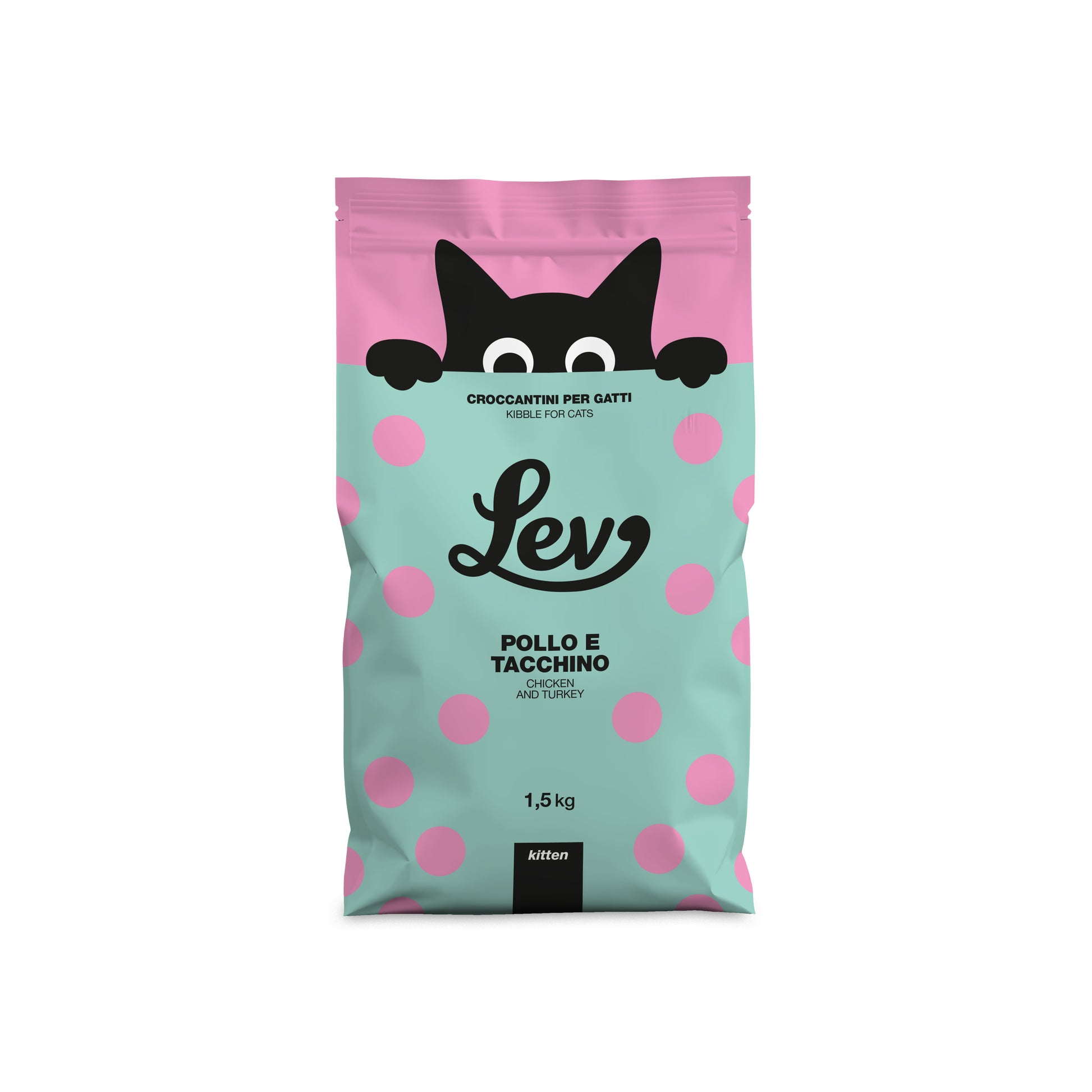 Crocchette Lev gattini, Crocchette per gatti cuccioli, Cibo secco per gatti cuccioli, Alimento completo gattini, Crocchette per gatti senza coloranti, Crocchette con olio di oliva e omega 3, Crocchette ricche di proteine per gattini