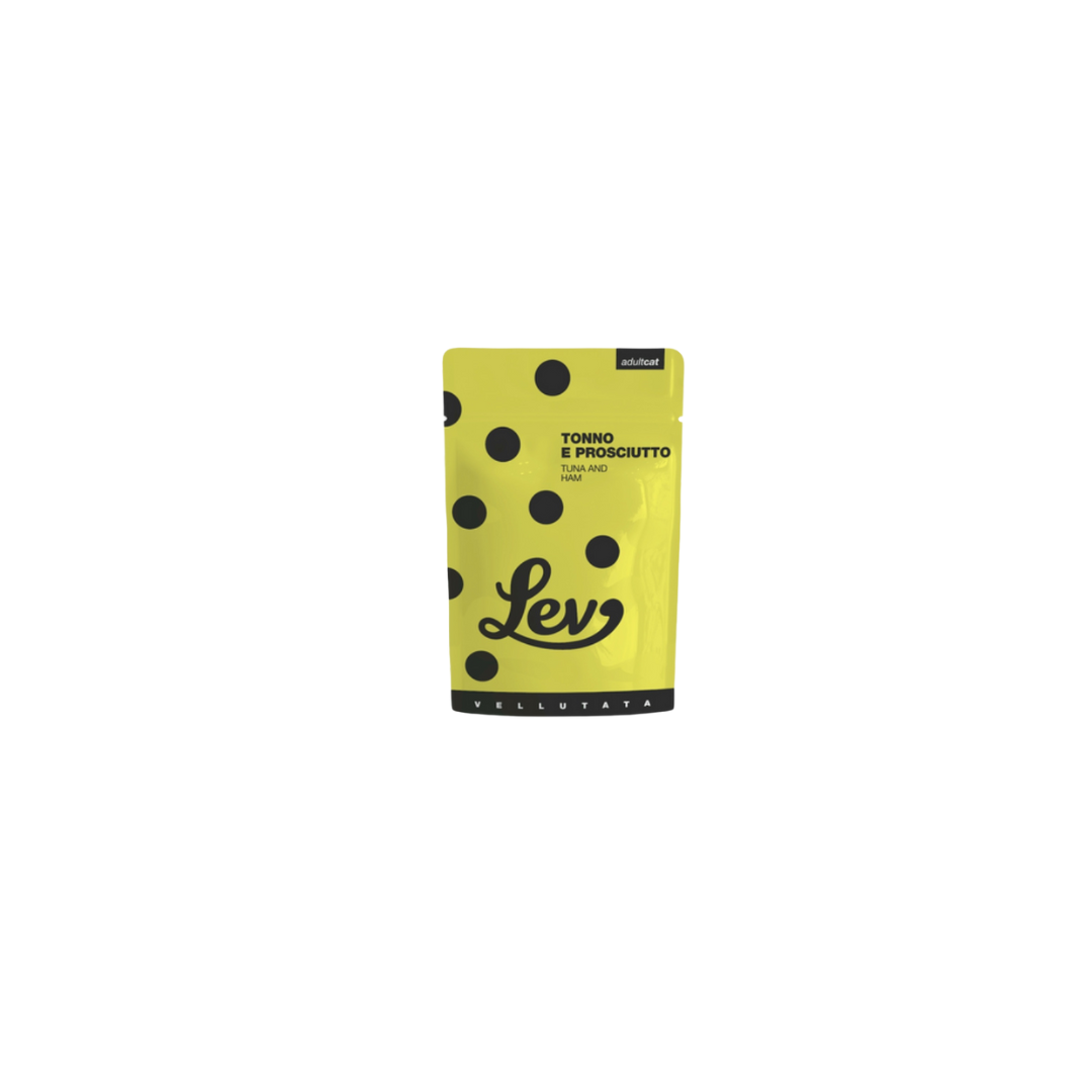 Lev vellutate in busta da 60 g, umido per gatti adulti, gusto tonno, gusto pollo, senza conservanti, monoporzione e naturale, vellutate umido gatti, Lev vellutate busta, umido naturale gatti 60 g, Lev adult cat pouch
