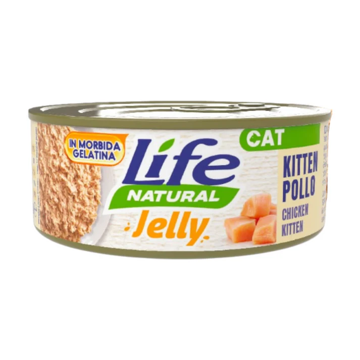 life gatto, umido gatto gelatina, alimento gatto naturale, cibo umido gatto 70g, Life Natural gatto jelly, alimento complementare gatto, umido gatto appetitoso, cibo gatto digeribile, gelatina per gatti, umido gatto qualità premium