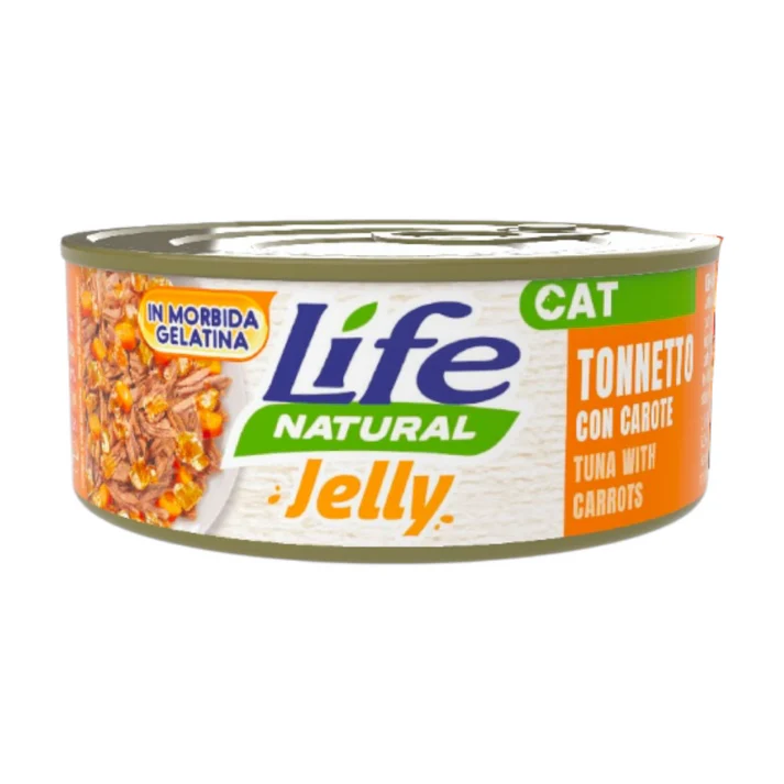 life gatto, umido gatto gelatina, alimento gatto naturale, cibo umido gatto 70g, Life Natural gatto jelly, alimento complementare gatto, umido gatto appetitoso, cibo gatto digeribile, gelatina per gatti, umido gatto qualità premium