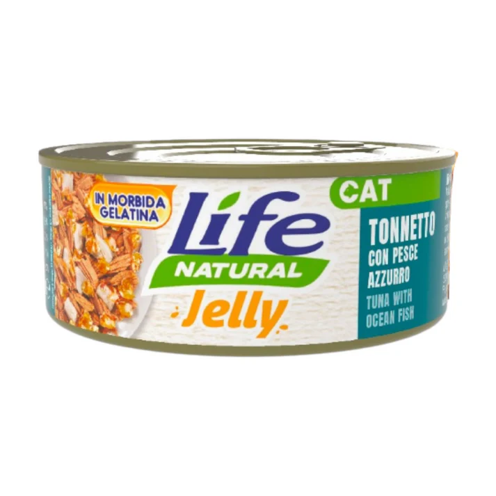 life gatto, umido gatto gelatina, alimento gatto naturale, cibo umido gatto 70g, Life Natural gatto jelly, alimento complementare gatto, umido gatto appetitoso, cibo gatto digeribile, gelatina per gatti, umido gatto qualità premium