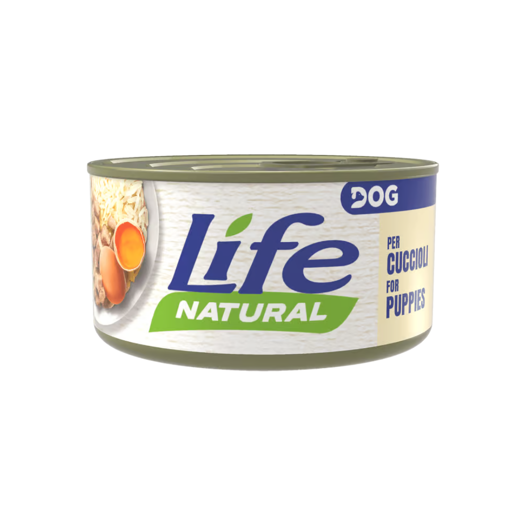 umido cane naturale, life dog natural, life umido cane, lattina cane 90 g, alimento umido cane Life Natural, cibo naturale per cani, umido cane monoporzione, umido cane cucciolo naturale, lattina puppy cane 90 g, alimento umido cuccioli Life Natural, cibo naturale cuccioli cane, umido puppy monoporzione