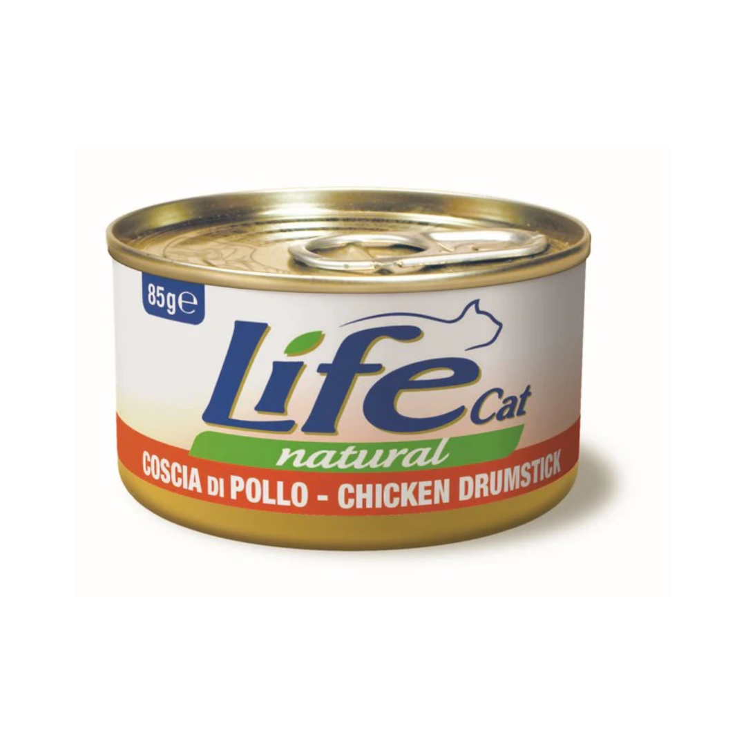 Umido gatto, umido per gatto, umido gatti, umido per gatti, umido naturale per gatti pollo, Life Natural filetti gatto, cibo umido gatti senza additivi, petto di pollo vapore per gatti, ricette Life Cat Natural 85 g