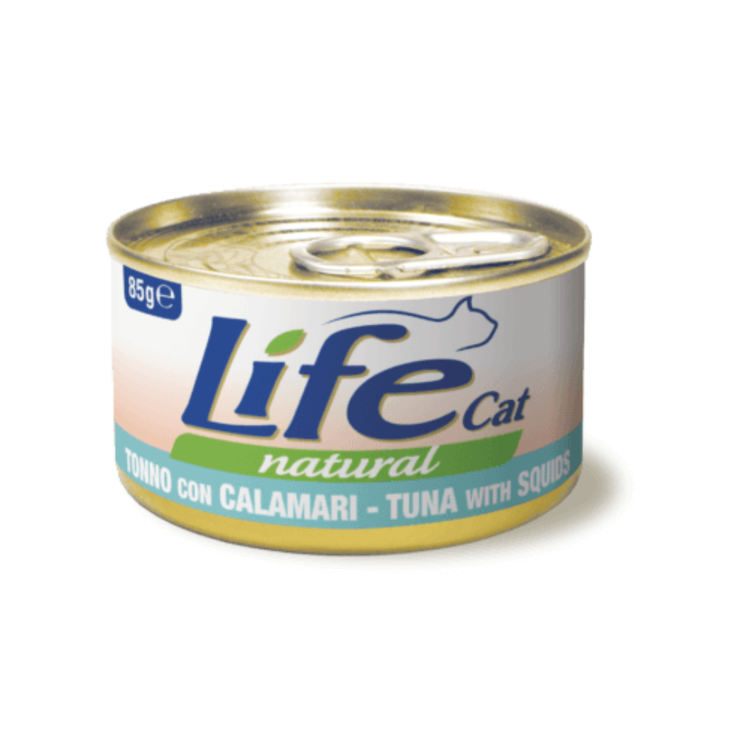 Umido gatto, umido per gatto, umido gatti, umido per gatti, umido naturale per gatti tonno, Life Natural filetti gatto, Life Natural trancetti gatto, cibo umido gatti senza additivi, ricette Life Cat Natural 85g