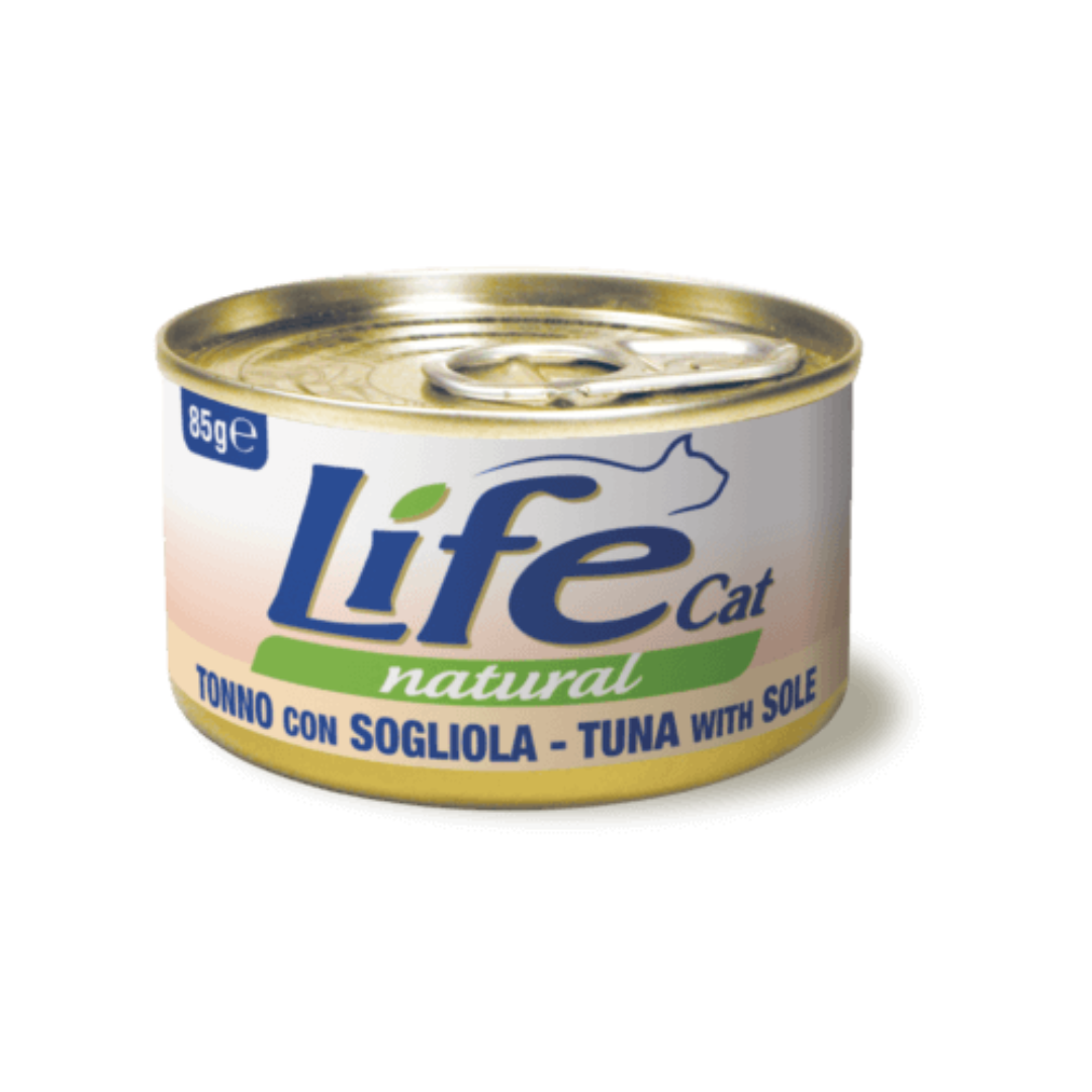 Umido gatto, umido per gatto, umido gatti, umido per gatti, umido naturale per gatti tonno, Life Natural filetti gatto, Life Natural trancetti gatto, cibo umido gatti senza additivi, ricette Life Cat Natural 85g