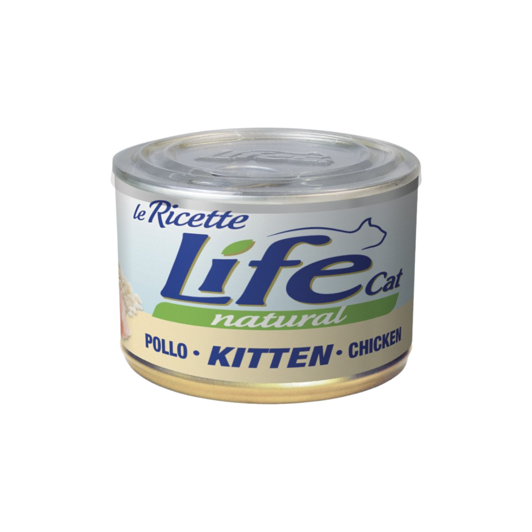 Life Natural Kitten Lattine Umido in Brodo di Cottura per Gatti Cuccioli 150g