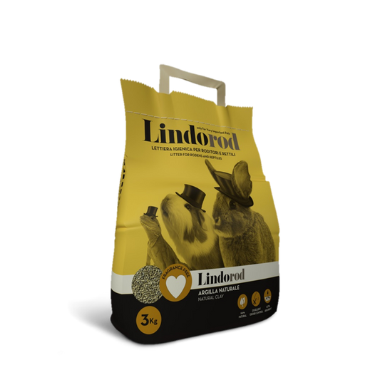 Lindorod - Lettiera Igienica Naturale per Roditori e Rettili in Argilla Ultra Assorbente 3kg