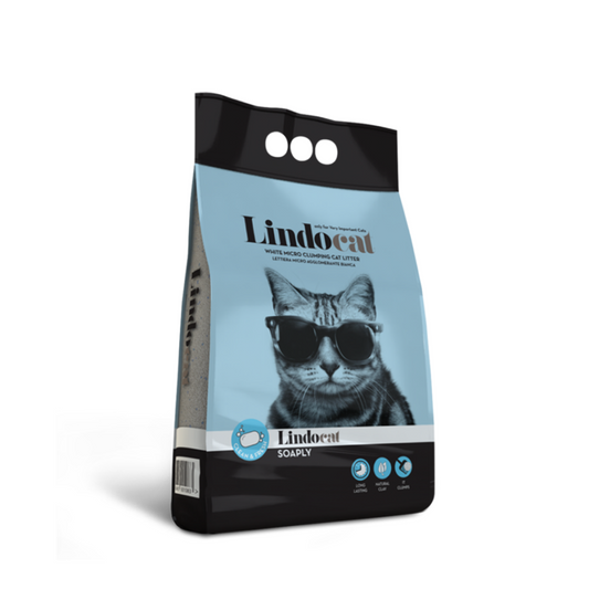 Lindocat Lettiera Profumata al Sapone in Bentonite Agglomerante per Gatti Soaply 5 Litri