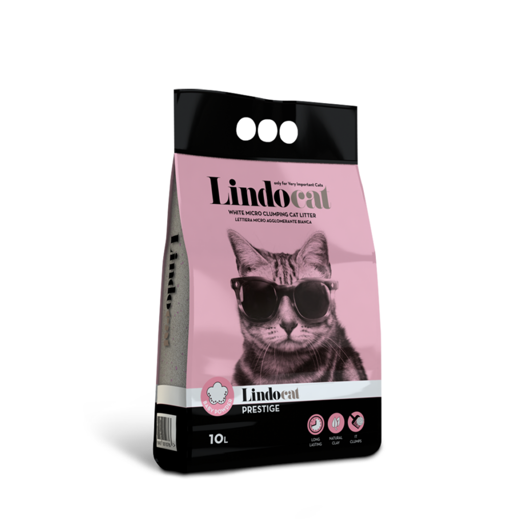 Lindocat - Sabbia fine per Lettiera in Bentonite Agglomerante naturale Prestige 5L