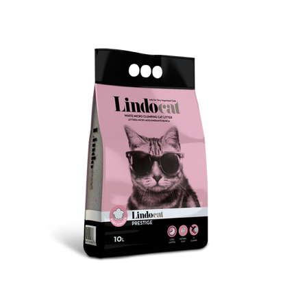 Lindocat - Sabbia fine per Lettiera in Bentonite Agglomerante naturale Prestige 5L