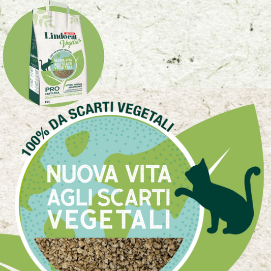 Lettiera gatti, lettiera gatto, lettiera naturale, sabbia per gatti, lettiera vegetale compostabile 10 L. Lindocat Pro Natura lettiera gatti vegetale, lettiera agglomerante ecologica, lettiera senza profumo gatto, lettiera compostabile gatti