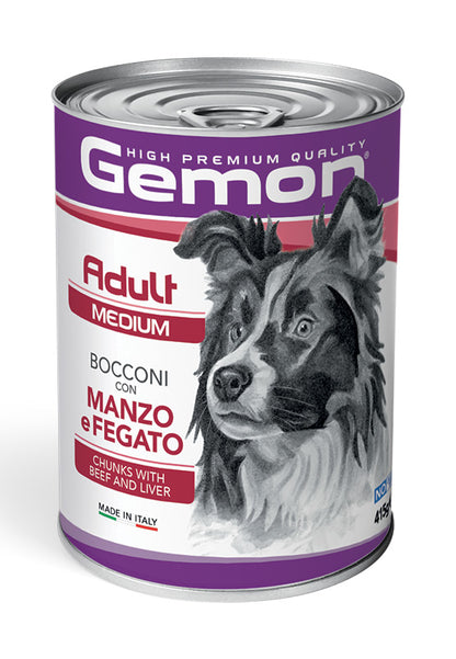 Gemon - Lattina di Umido in Bocconi per Cani High Premium Quality 400g