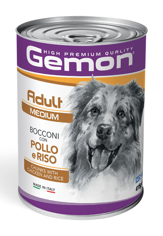 Gemon -  Plateau in Bocconi per Cani Adulti High Premium Quality 24x400g