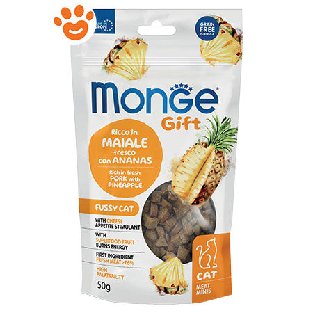 Monge - Gift Meat Minis Grain Free Snack per Gatti Adulti Senza Cereali 50g