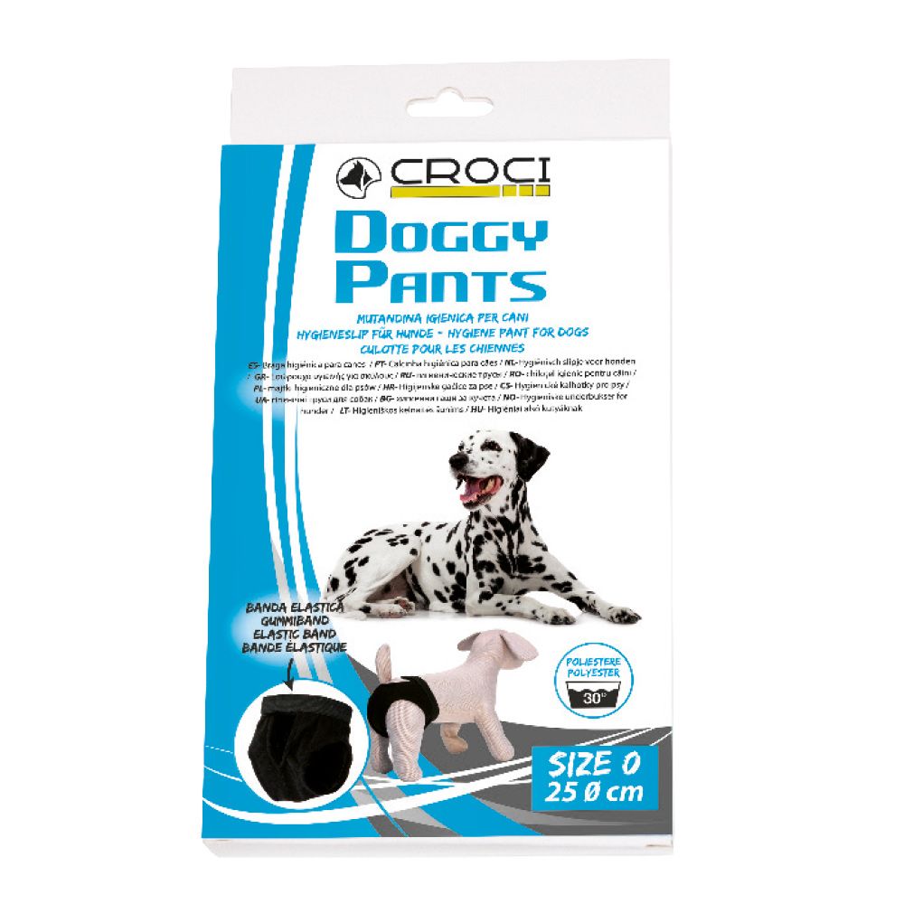 Croci - Mutandina Igienica con Velcro per Cani con Foro per la Coda 25 cm