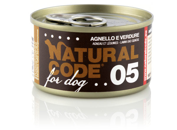 Natural Code umido completo cane 90g, Umido cane Natural Code, Umido ad alta proteina cane adulto, Cibo umido grain free cane, Alimento completo cane senza glutine, Natural Code ricetta monoproteica