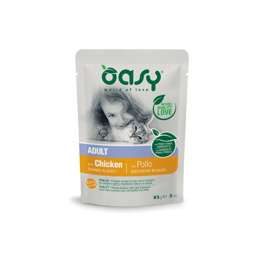 Oasy - Bocconcini in Salsa per Gatti Adulti Bustina Umido 85g