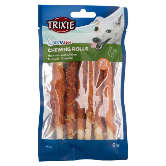 Trixie - Snack a Stick per Cani a Bastoncino Ricoperto da Filetto di Pollo arrotolato Chewing Rolls Snack per cani