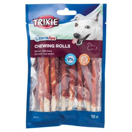 Trixie - Snack a Stick Medium per Cani a Bastoncino Ricoperto da Filetto di Anatra arrotolato Chewing Rolls 10 pezzi