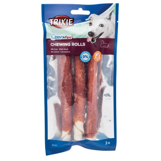 Trixie - Snack a Stick Maxi per Cani a Bastoncino Ricoperto da Filetto di Anatra arrotolato Chewing Rolls Snack per Cani 3 pezzi