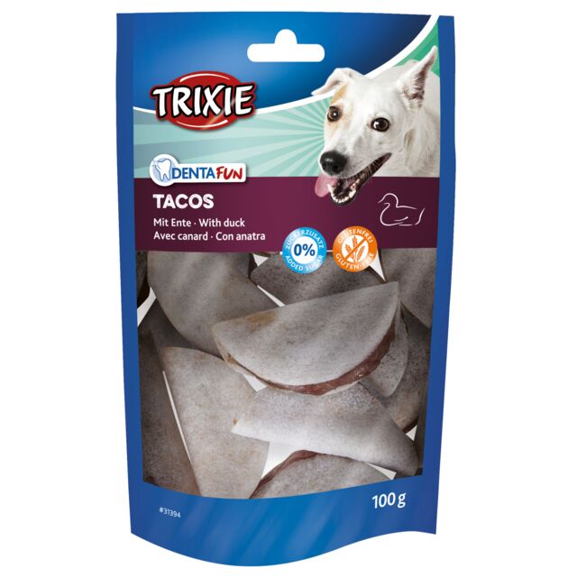 Trixie - Snack per Cani a Tacos Senza Cereali Denta Fun 100g