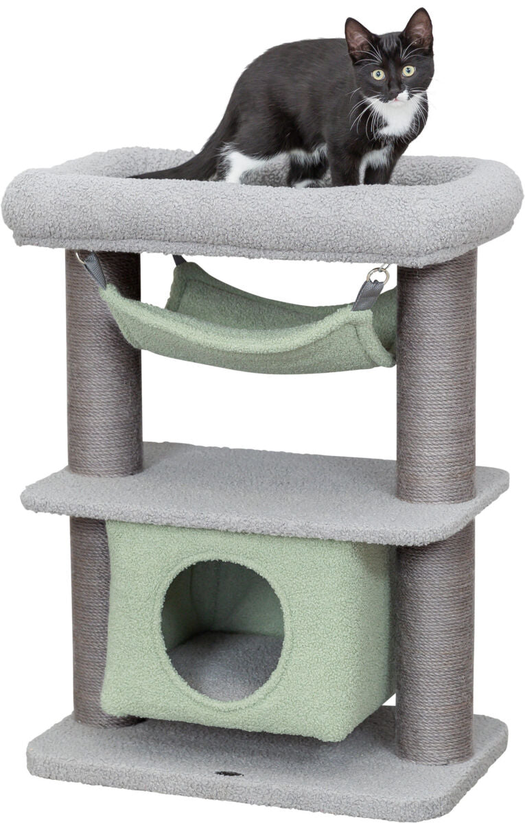 Trixie - Cuccia Tiragraffi con Piattaforma Imbottita e Amaca per Gatti Junior Lunito 71 cm
