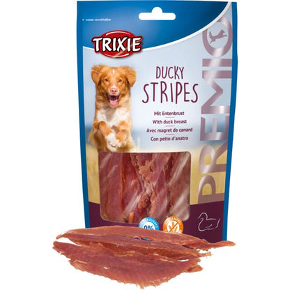 Trixie - Striscette di Petto di Anatra Ducky Stripes Premio per cani 100g