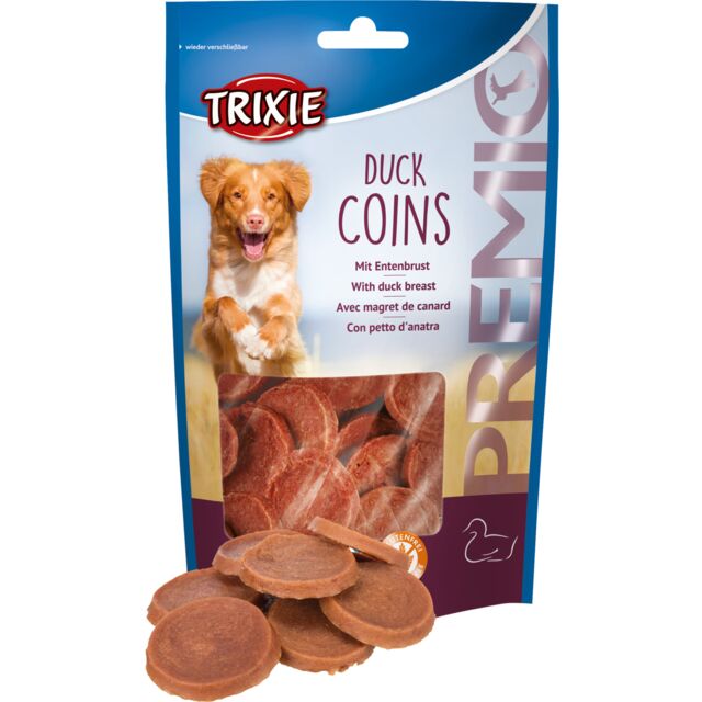 Trixie - Snack Medaglione d'Anatra Duck Coins per cani