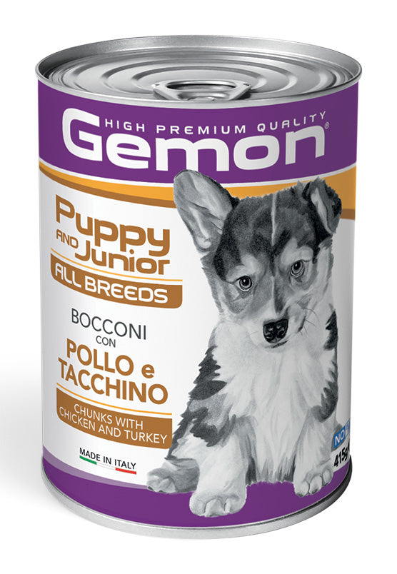 Gemon -  Plateau in Bocconi per Cani Cuccioli High Premium Quality Puppy 24x400g