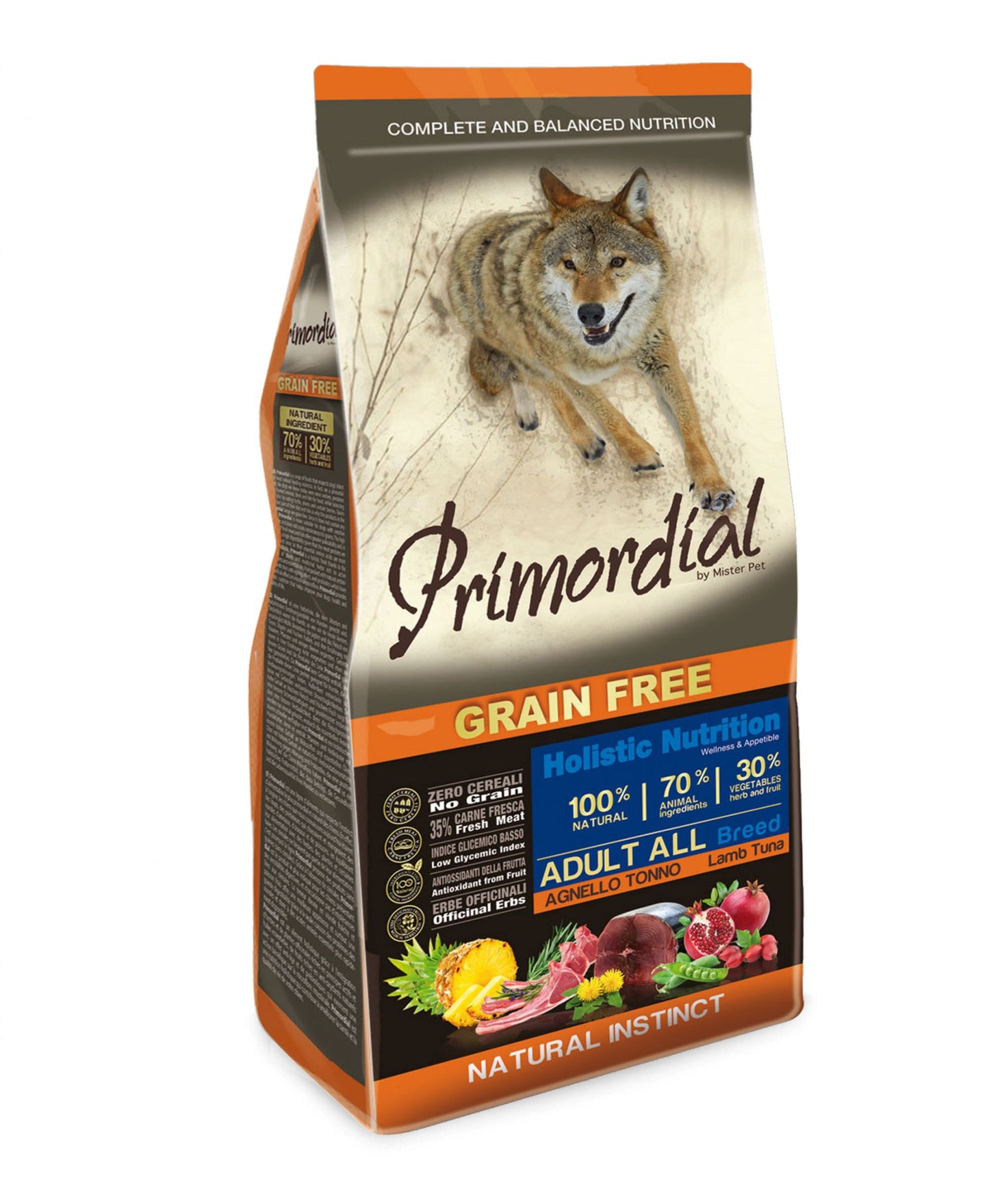 Primordial - Crocchette di Alta Qualità Senza Cereali per Cani ADULTI Grain Free 12 Kg