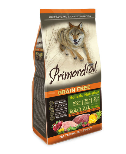 Primordial - Crocchette di Alta Qualità Senza Cereali per Cani ADULTI Grain Free 12 Kg