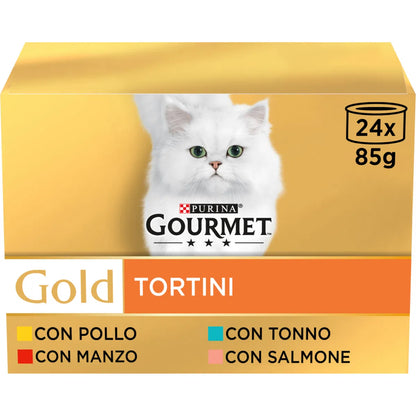 Purina - Gourmet Gold Gatto Mix Tortini Multipack 24x85g