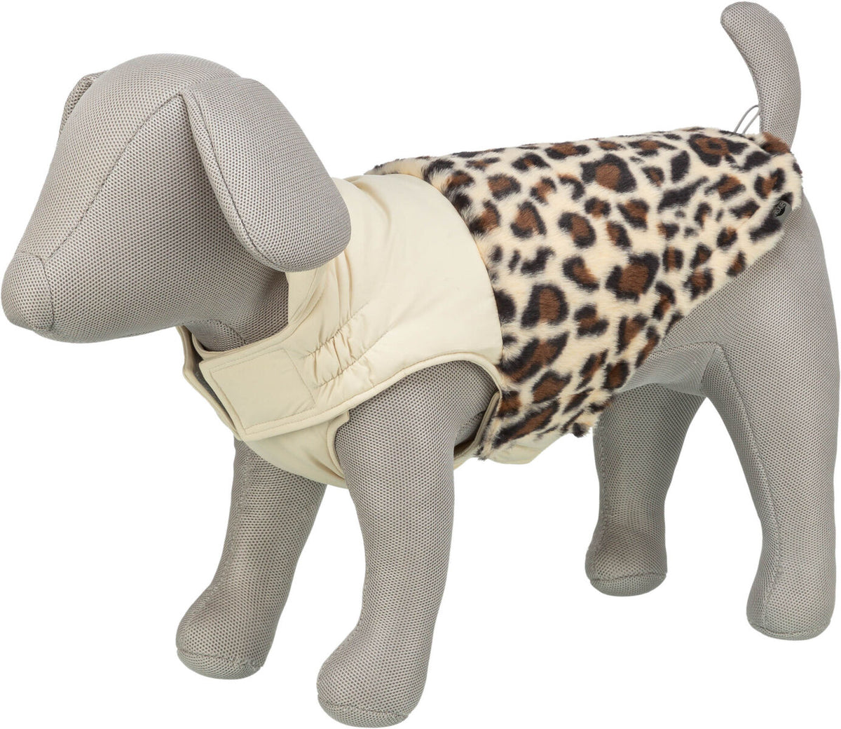 piumino cane Trixie, cappotto cane, cappottino cane, Trixie Ajou, Trixie Ajou leopardato, cappottino cane leopardato, piumino per cani, cappottino cane imbottito, cappotto cane invernale, Trixie cappottino Limited Edition, abbigliamento cane leopardato, piumino cane caldo, cappottino cane poliestere, cappottino cane con chiusura a strappo, giacca cane leopardata, cappottino invernale cane