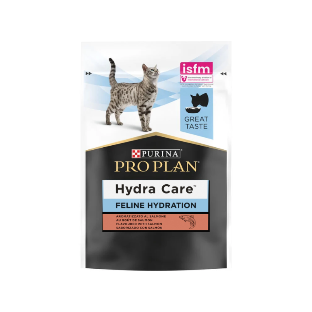 Purina Pro Plan Hdra Care, integratore idratante gatto, hydra care salmone purina, busta idratante gatti 75 g, supporto urinario gatto umido, supplemento acqua gatto salmone