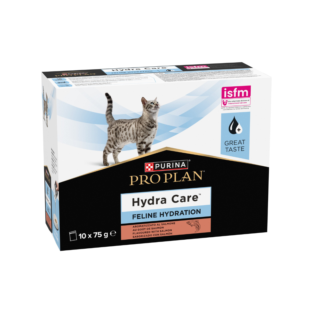 Purina Pro Plan Hdra Care, integratore idratante gatto, hydra care salmone purina, busta idratante gatti 75 g, supporto urinario gatto umido, supplemento acqua gatto salmone