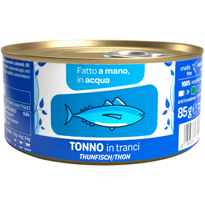 We Nature - Lattina di Umido Naturale Fatto a Mano in Acqua Cotto al Vapore per Gatti Adulti 85g