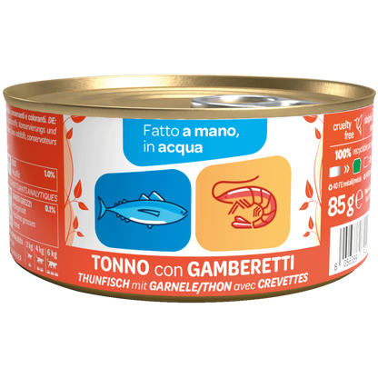 We Nature - Lattina di Umido Naturale Fatto a Mano in Acqua Cotto al Vapore per Gatti Adulti 85g