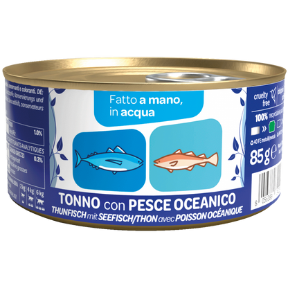 We Nature - Lattina di Umido Naturale Fatto a Mano in Acqua Cotto al Vapore per Gatti Adulti 85g